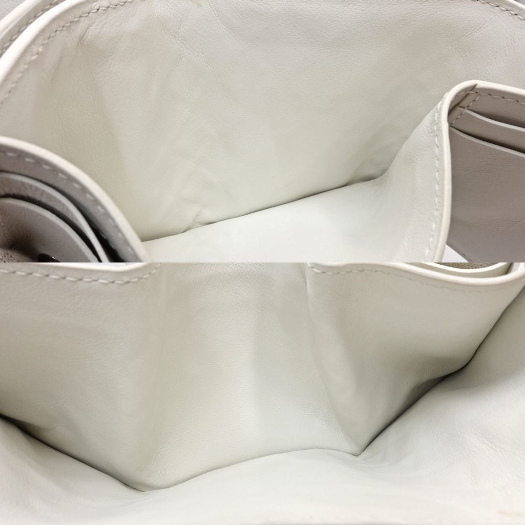 Bottega Veneta Intrecciato White Leather Wallet (Tri-Fold)