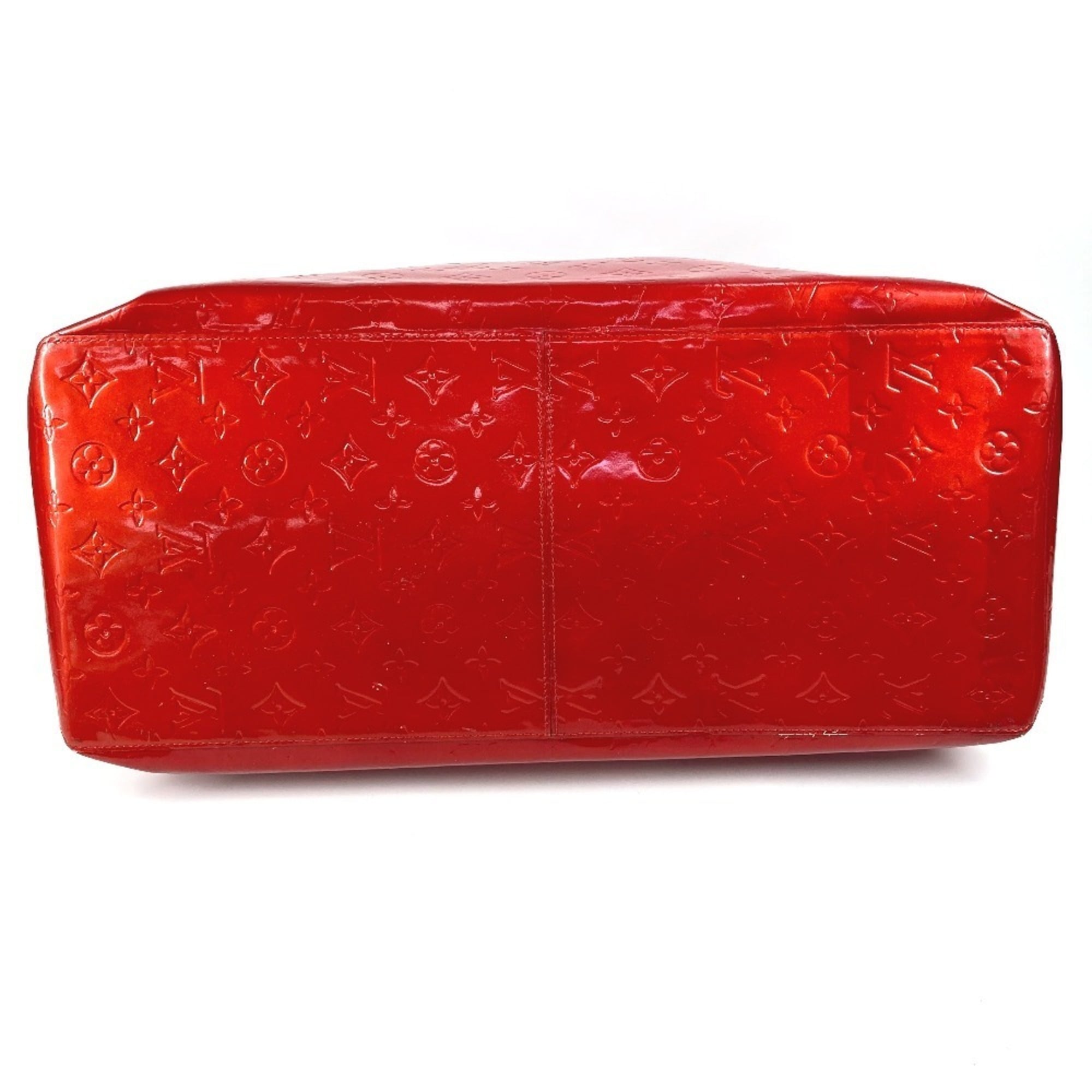 Louis Vuitton Red Color Monogram Vernis Boston Bag Shoulder Bag Tote Bag