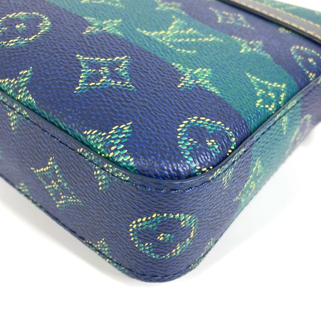 Louis Vuitton Blue Green Clutch Bag