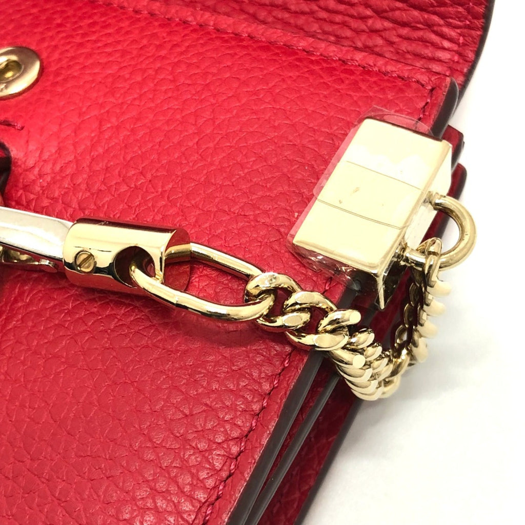 Chloé Red Leather Wallet (Bi-Fold) (Pre-Owned)