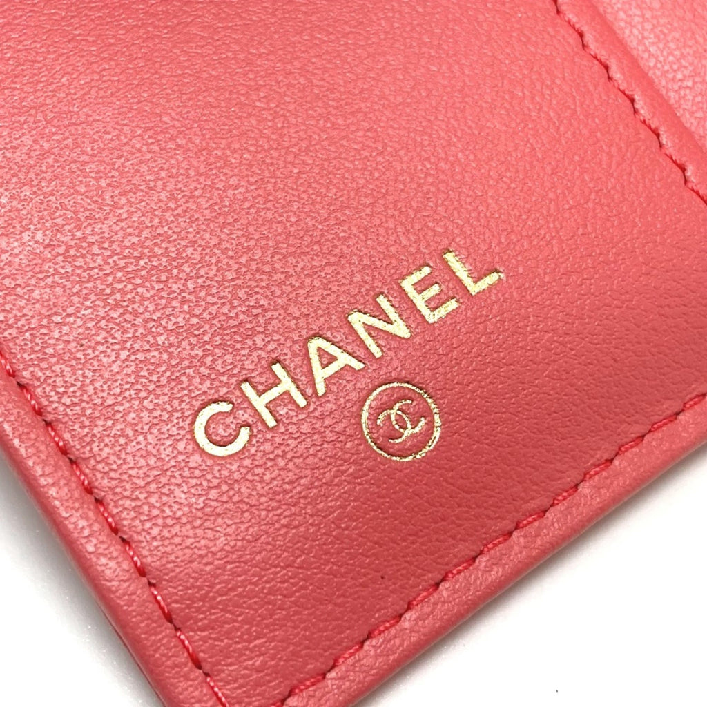 Chanel Pink Leather Wallet (Tri-Fold)