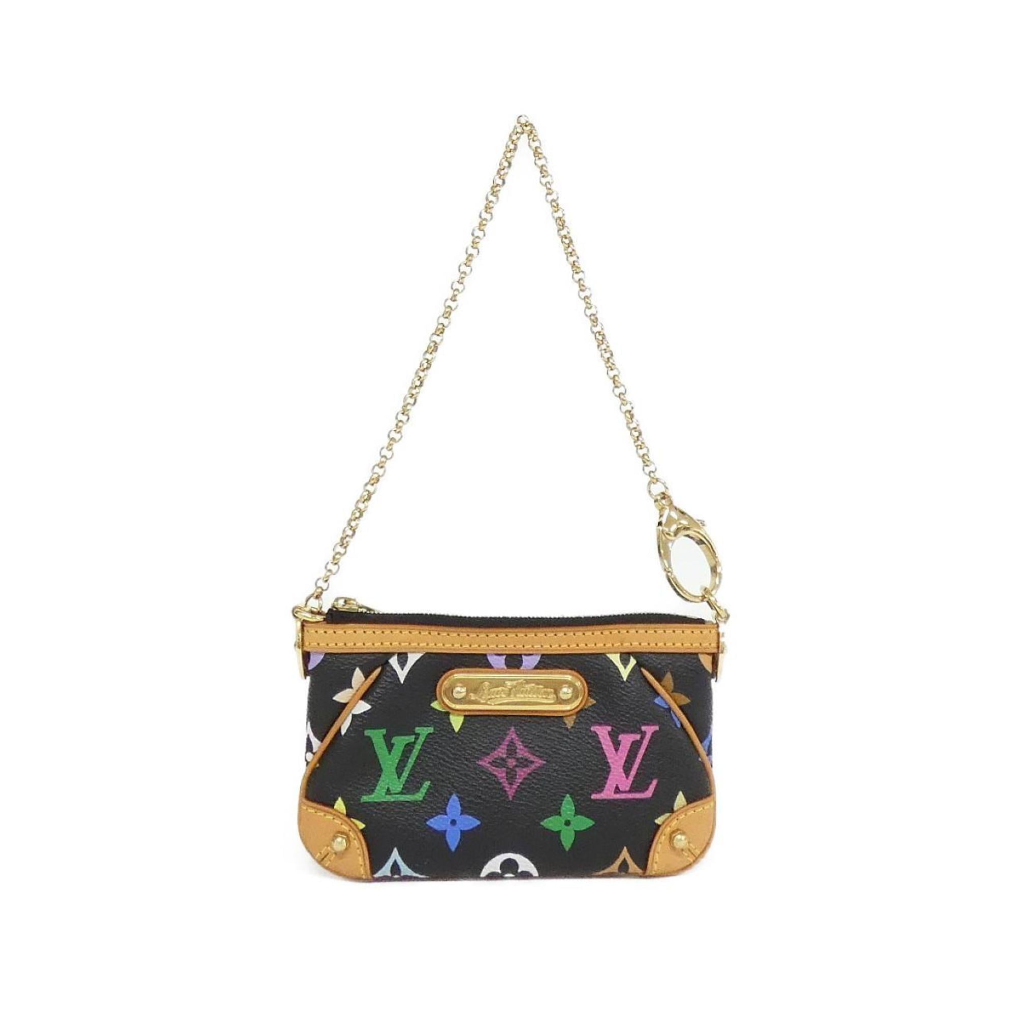 Louis Vuitton Black Coated Canvas Pochette Pouch