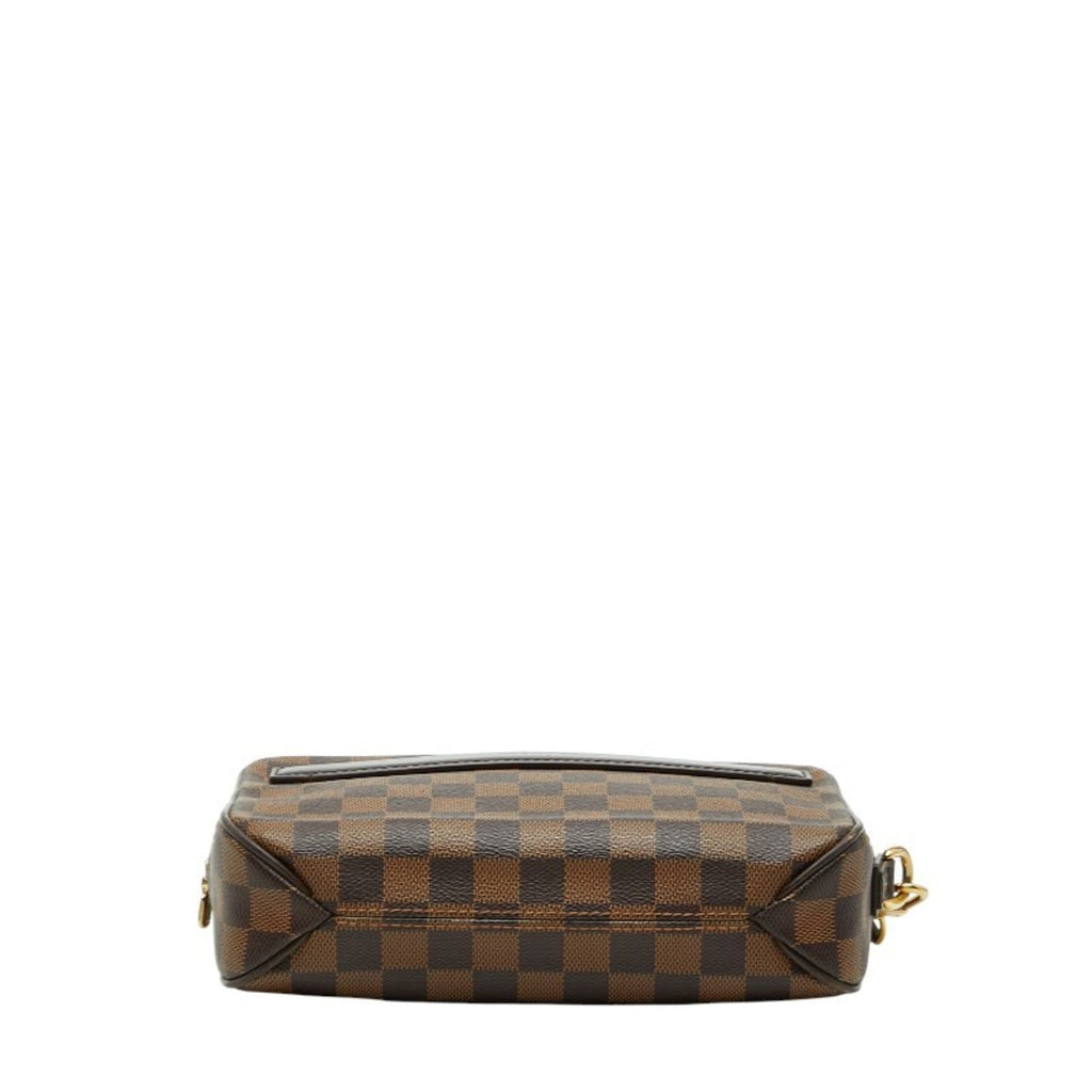 Louis Vuitton Brown Damier Canvas Pvc Leather Clutch Bag Pochette