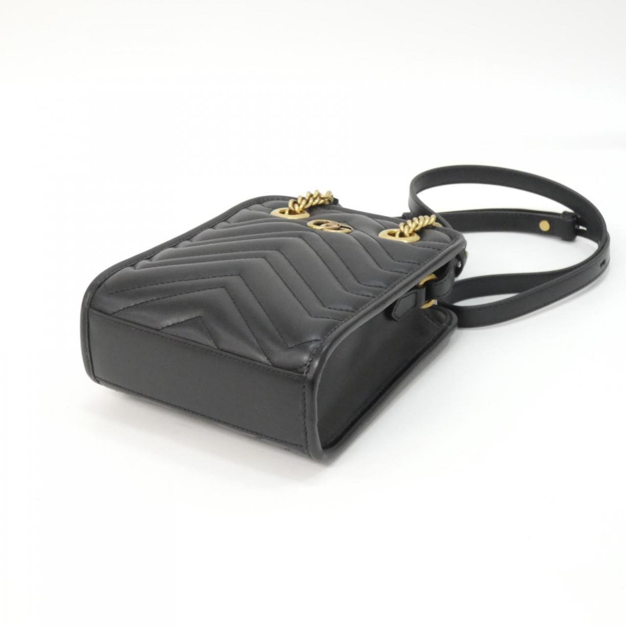 Gucci Black Quilting Leather Handbag (Pre-Owned)