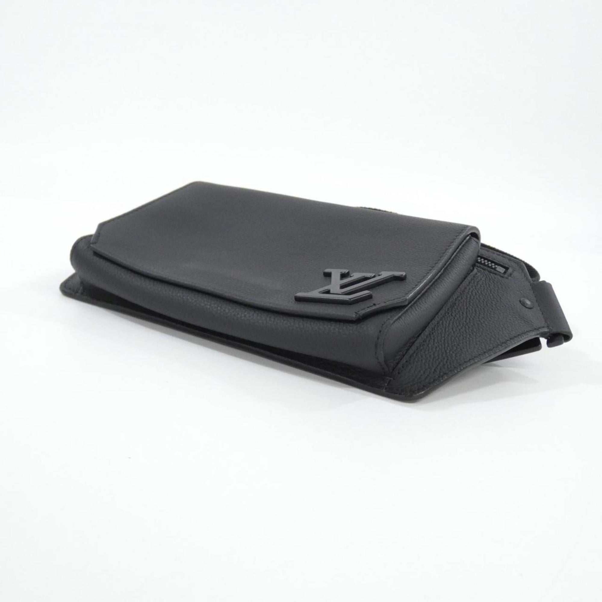 Louis Vuitton Black Leather Shoulder Bag