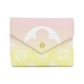 Louis Vuitton Rose Coated Canvas Wallet (Tri-Fold)