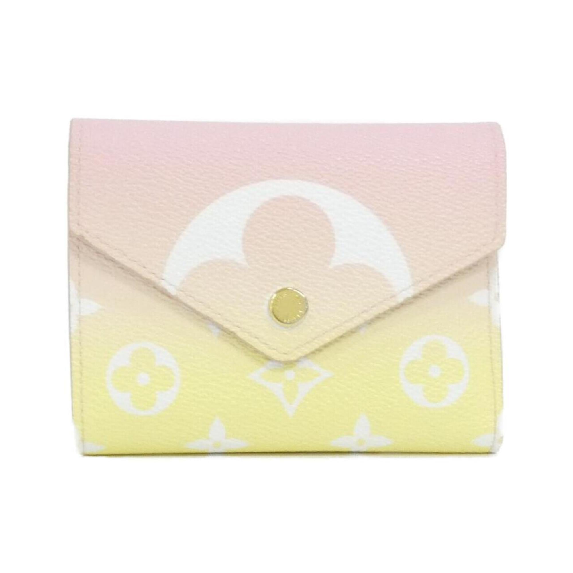 Louis Vuitton Rose Coated Canvas Wallet (Tri-Fold)