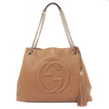 Gucci Brown Leather Tote Bag (Pre-Owned)