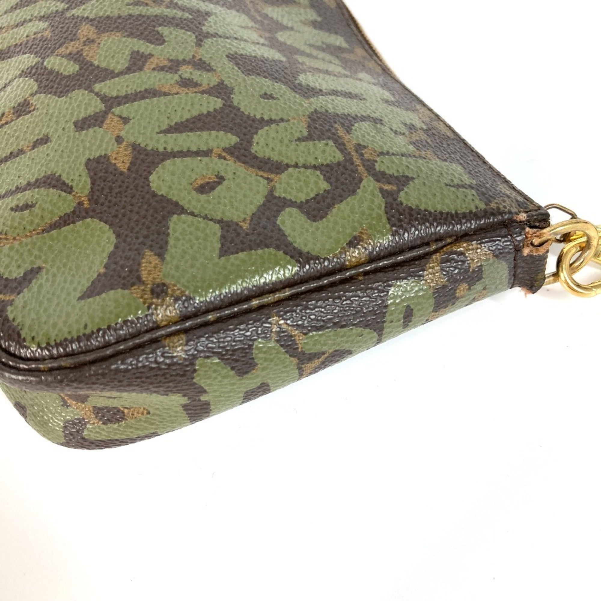 Louis Vuitton Khaki Monogram Graffiti Handbag Pochette Shoulder Bag