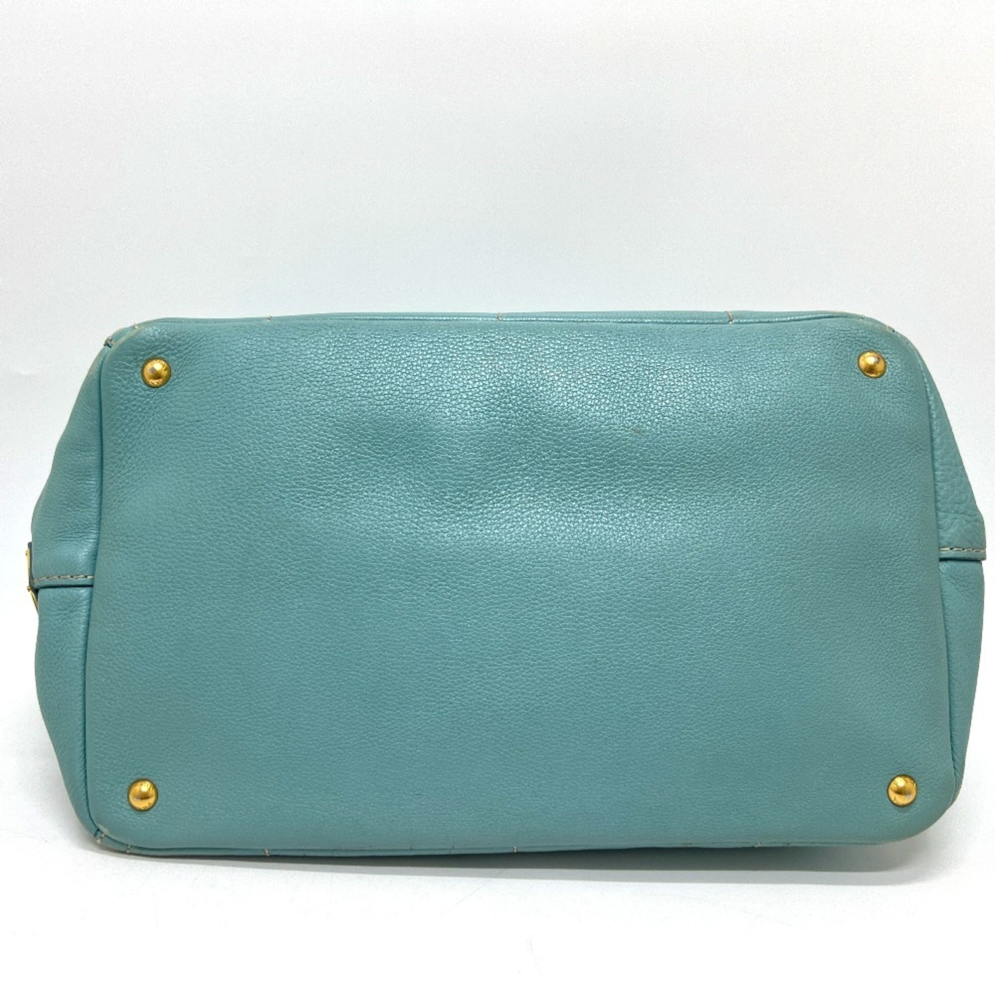 Prada Blue Canapa Handbag Tote Bag