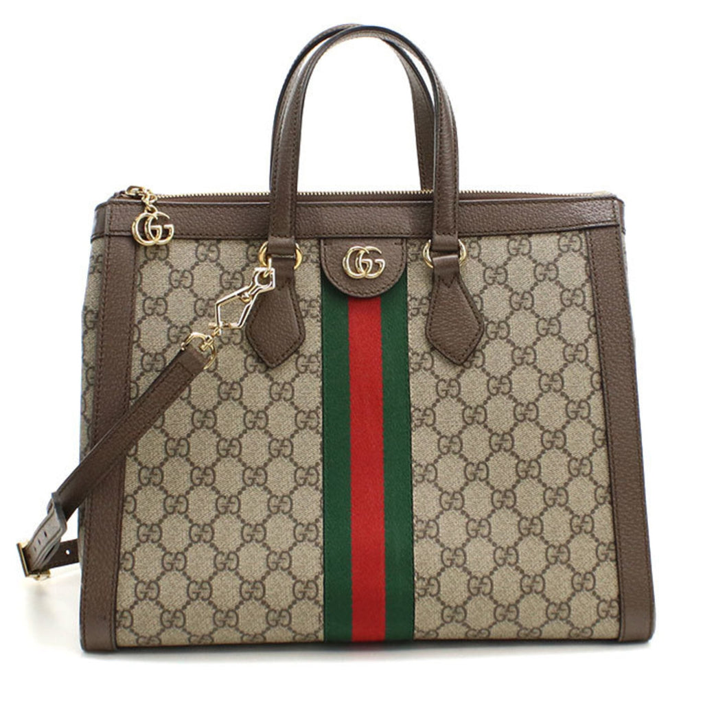 Gucci Beige Gg Supreme Leather Tote Bag (Pre-Owned)