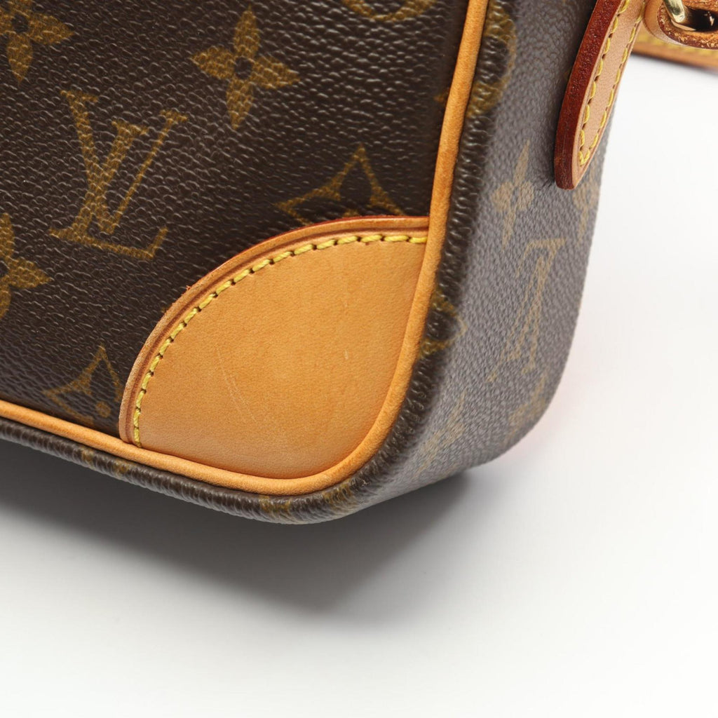 Louis Vuitton Brown Monogram Coated Canvas Leather Shoulder Bag
