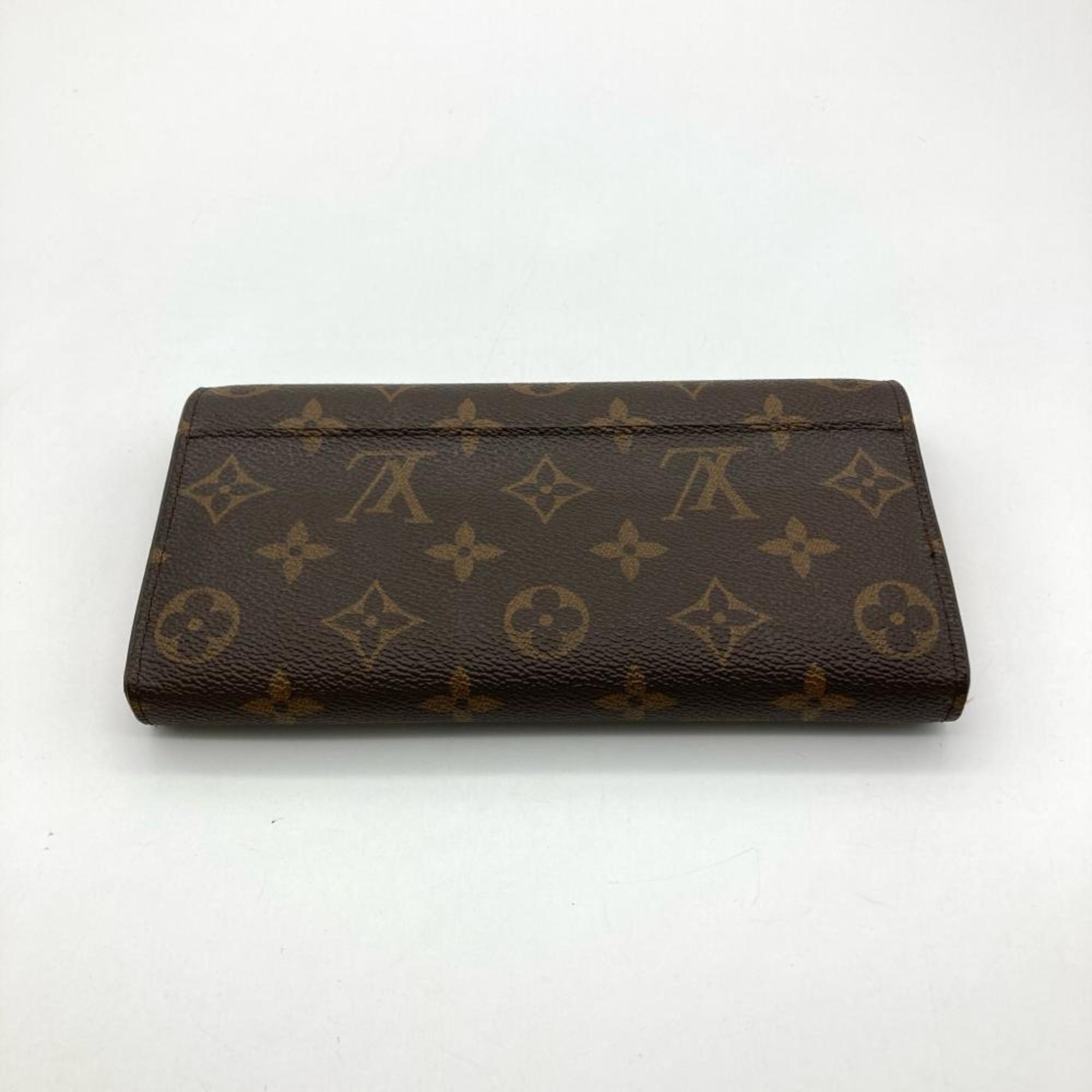 Louis Vuitton Brown Monogram Canvas Long Wallet (Tri-Fold)