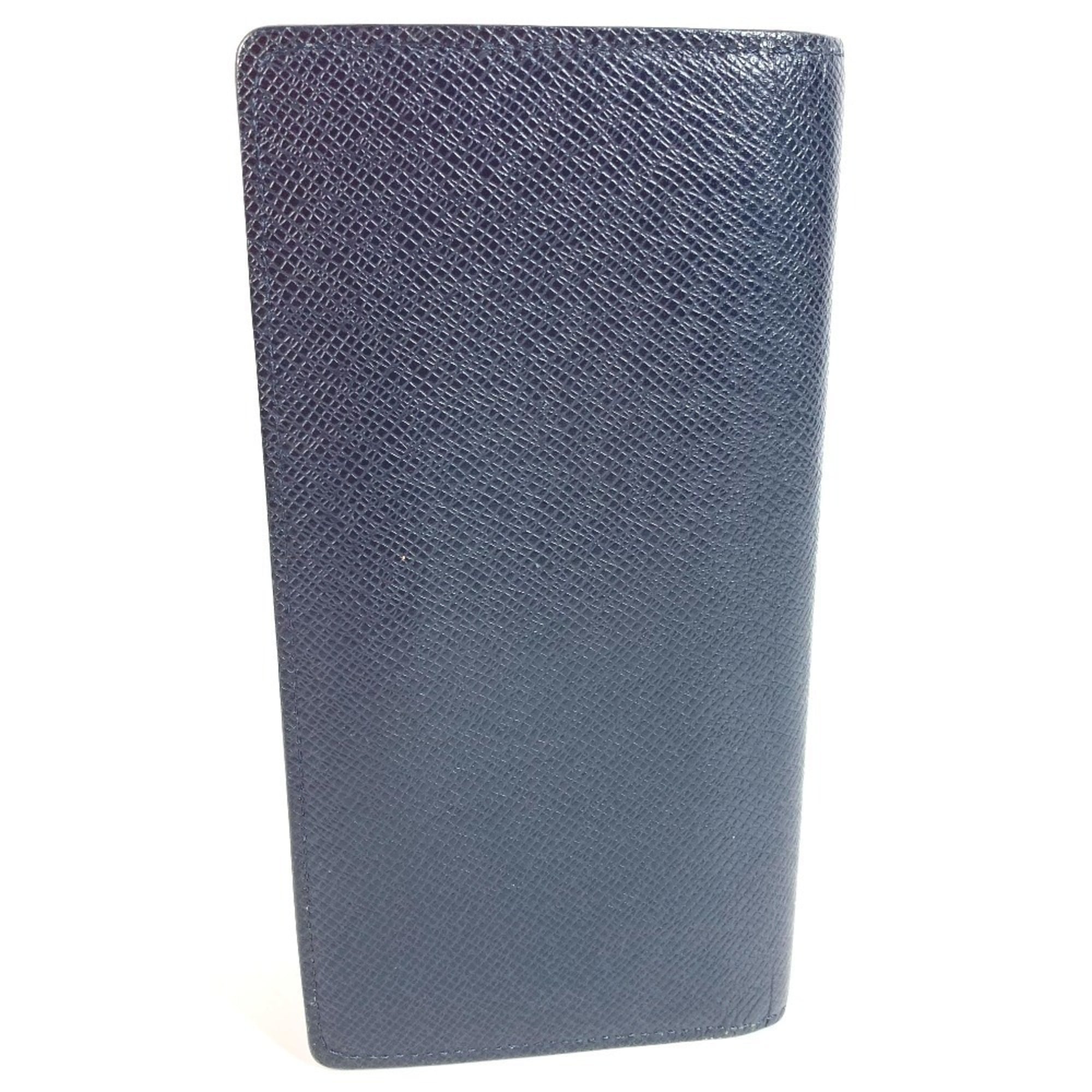 Louis Vuitton Blue Ocean Taiga Leather Leather Long Wallet