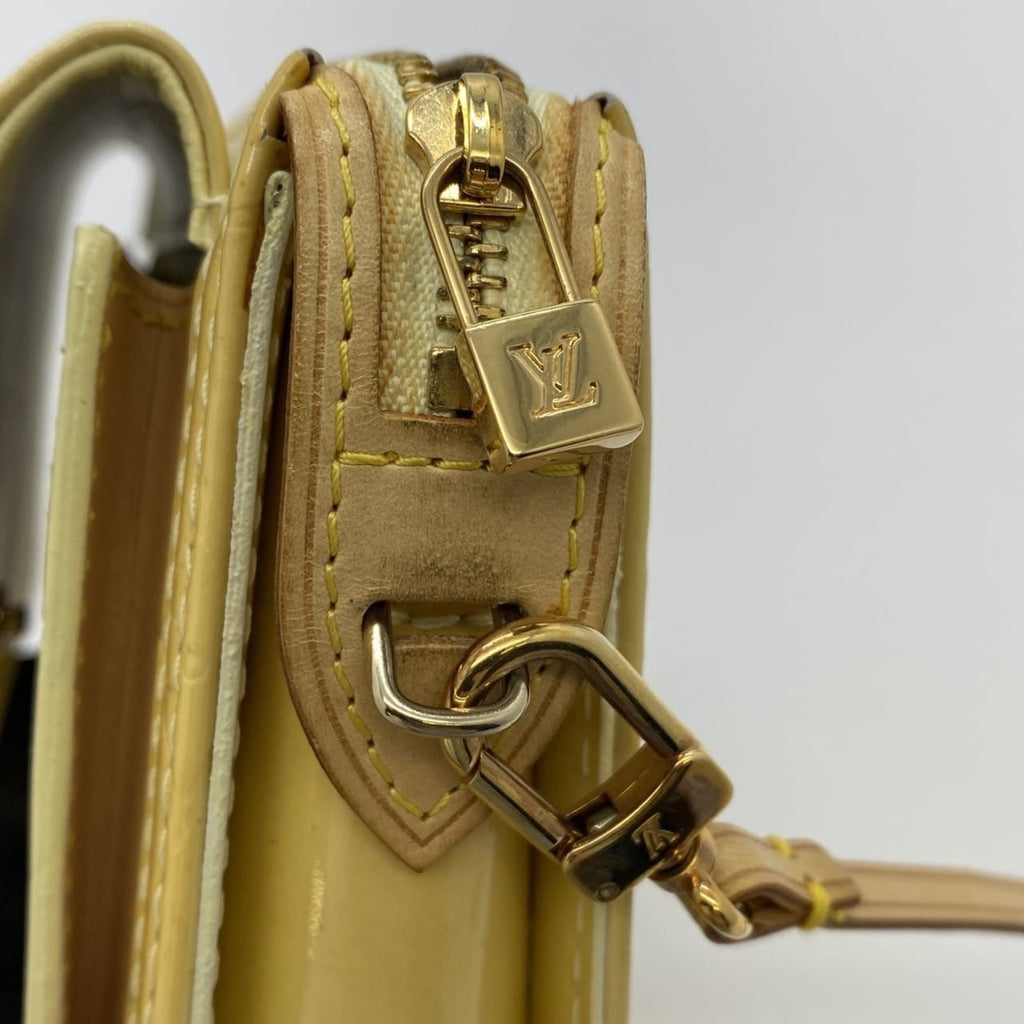Louis Vuitton Yellow Monogram Vernis Pochette Shoulder Bag