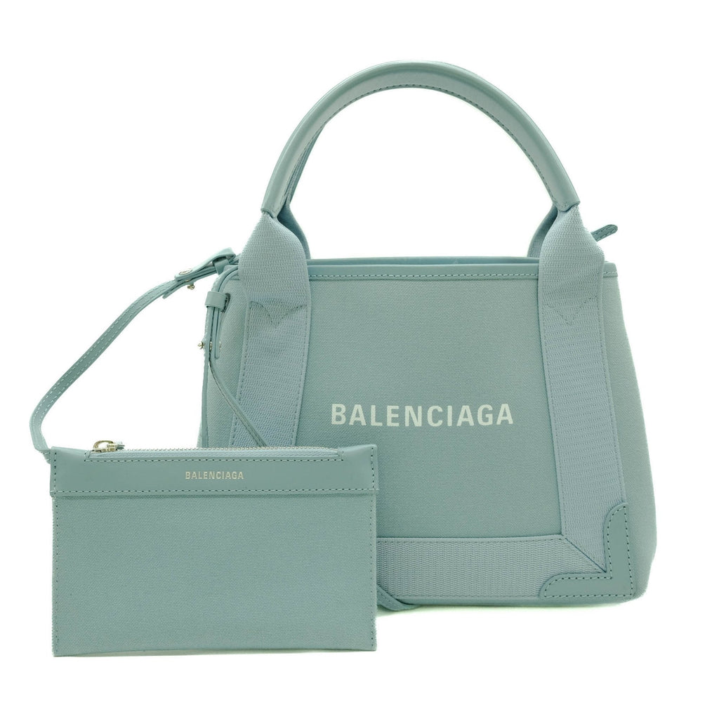 Balenciaga Light Blue Canvas Tote