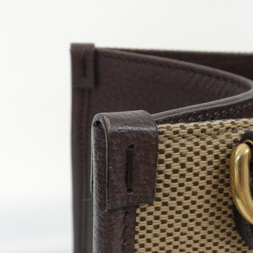 Gucci Brown Camel Gg Canvas Handbag (Pre-Owned)