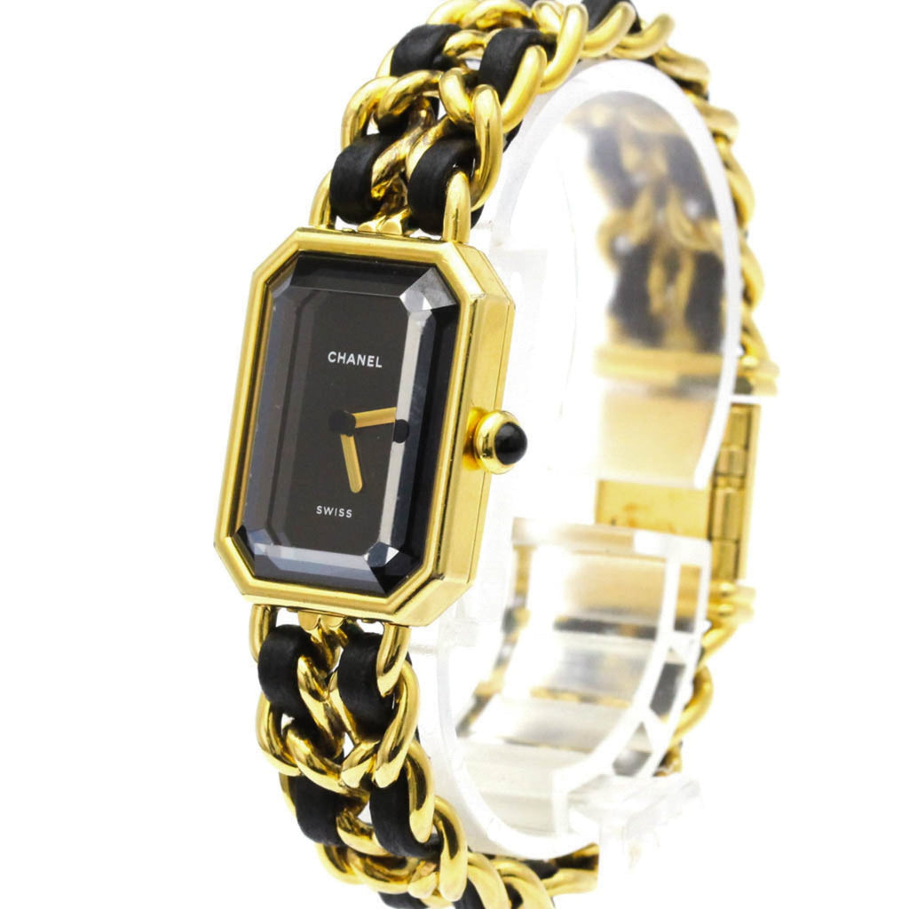 Chanel Premiere Rock Quartz Watch Plated Metal And Leather Watch