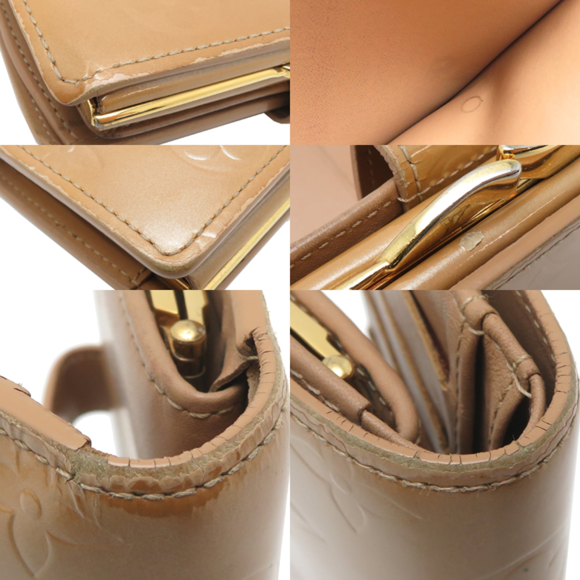 Louis Vuitton Beige Vernis Wallet
