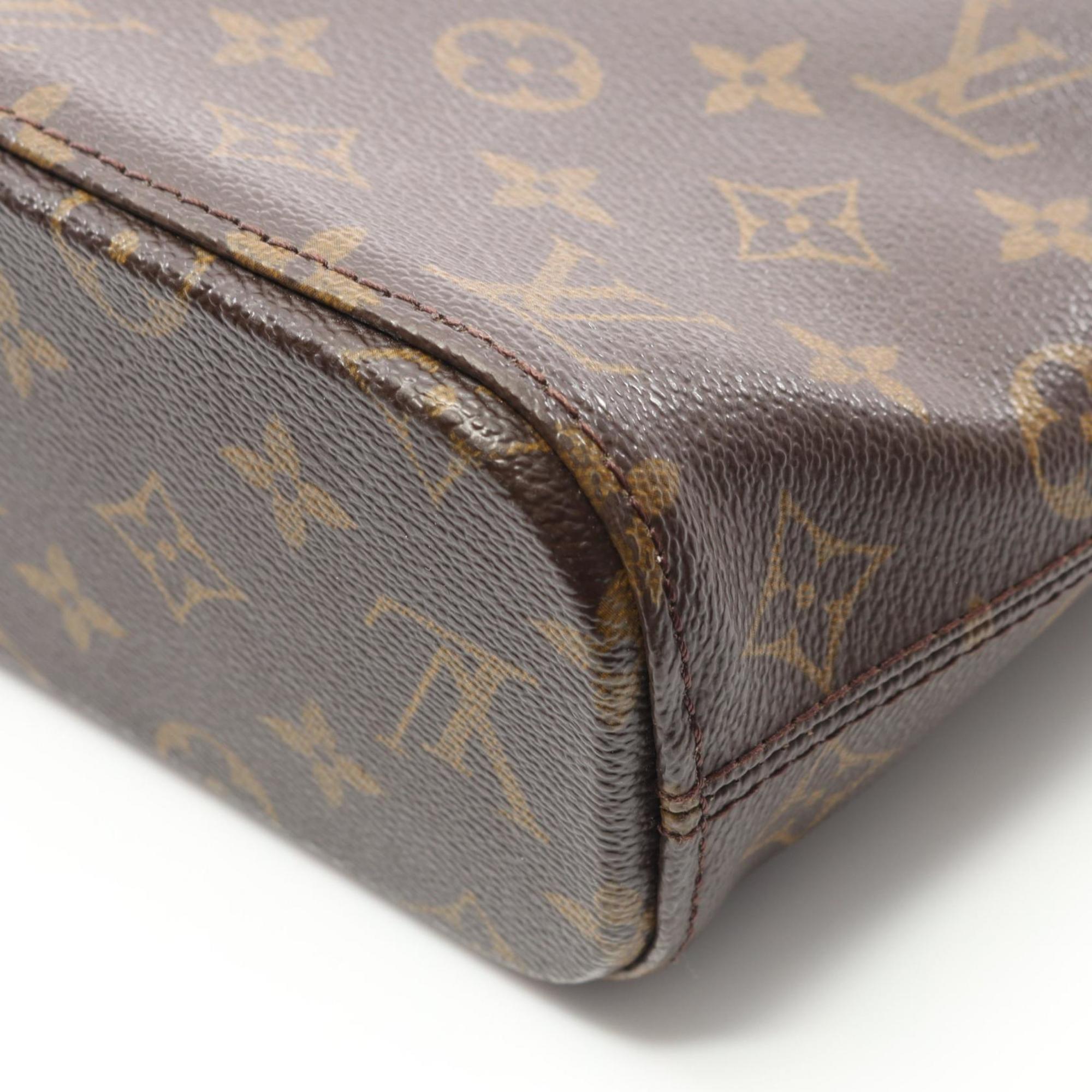 Louis Vuitton Monogram Brown Coated Canvas Leather Handbag