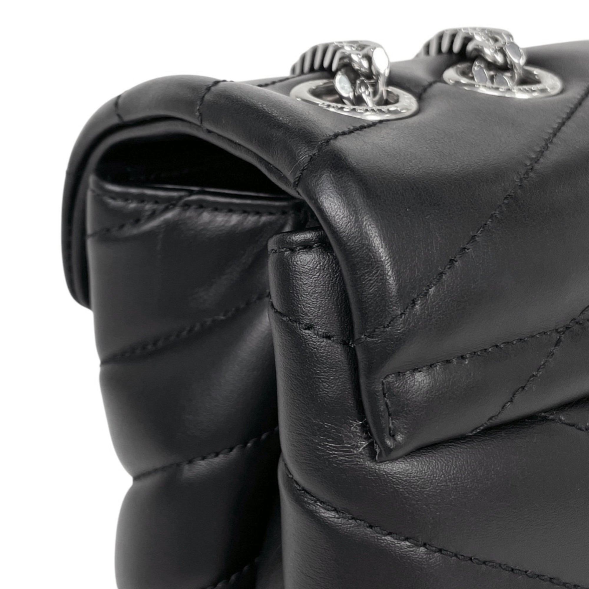 Saint Laurent Black Leather Shoulder Bag (Pre-Owned)