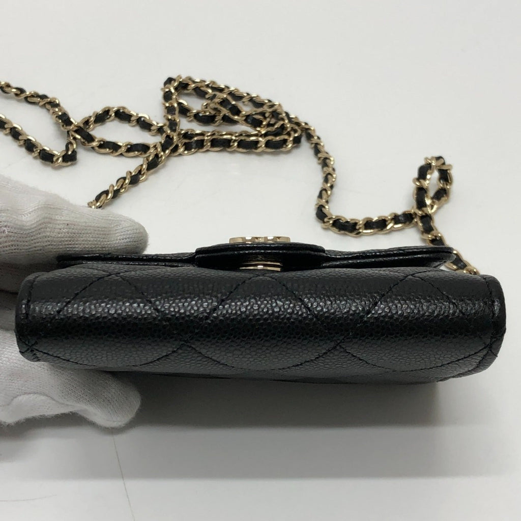 Chanel Matelasse Black Grained Calfskin Shoulder Bag
