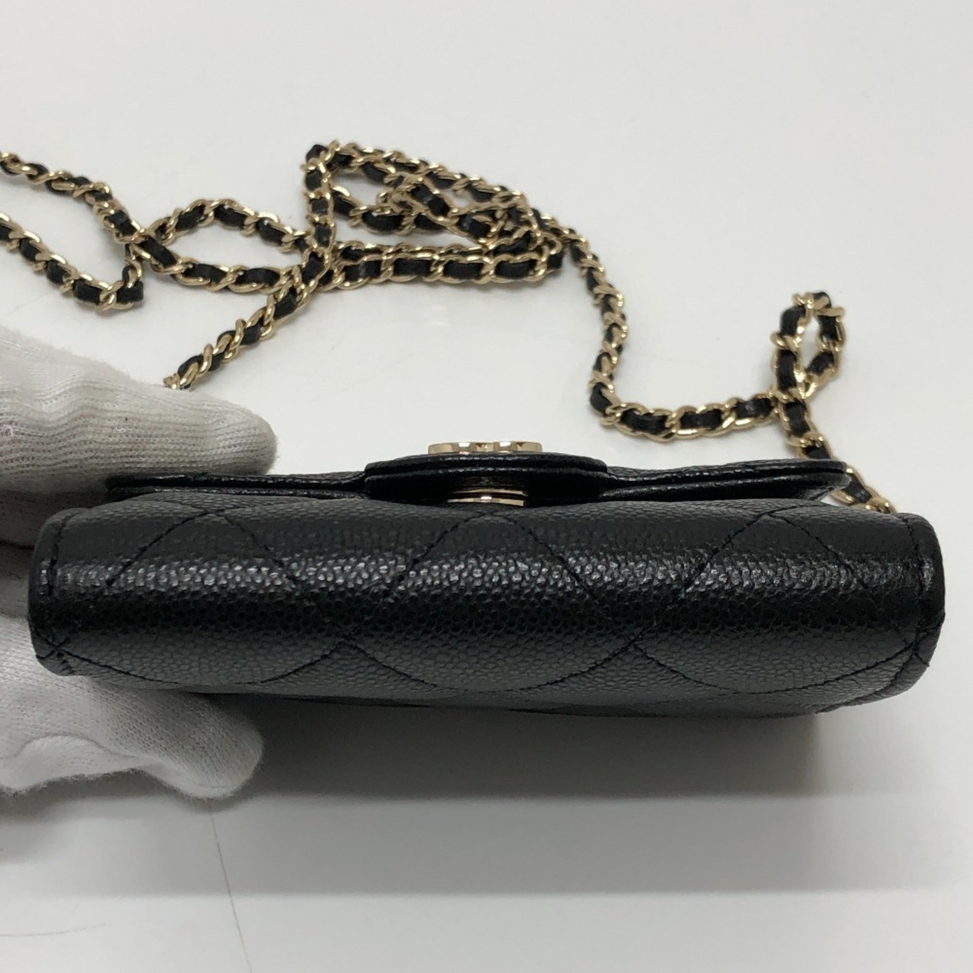 Chanel Matelasse Black Grained Calfskin Shoulder Bag