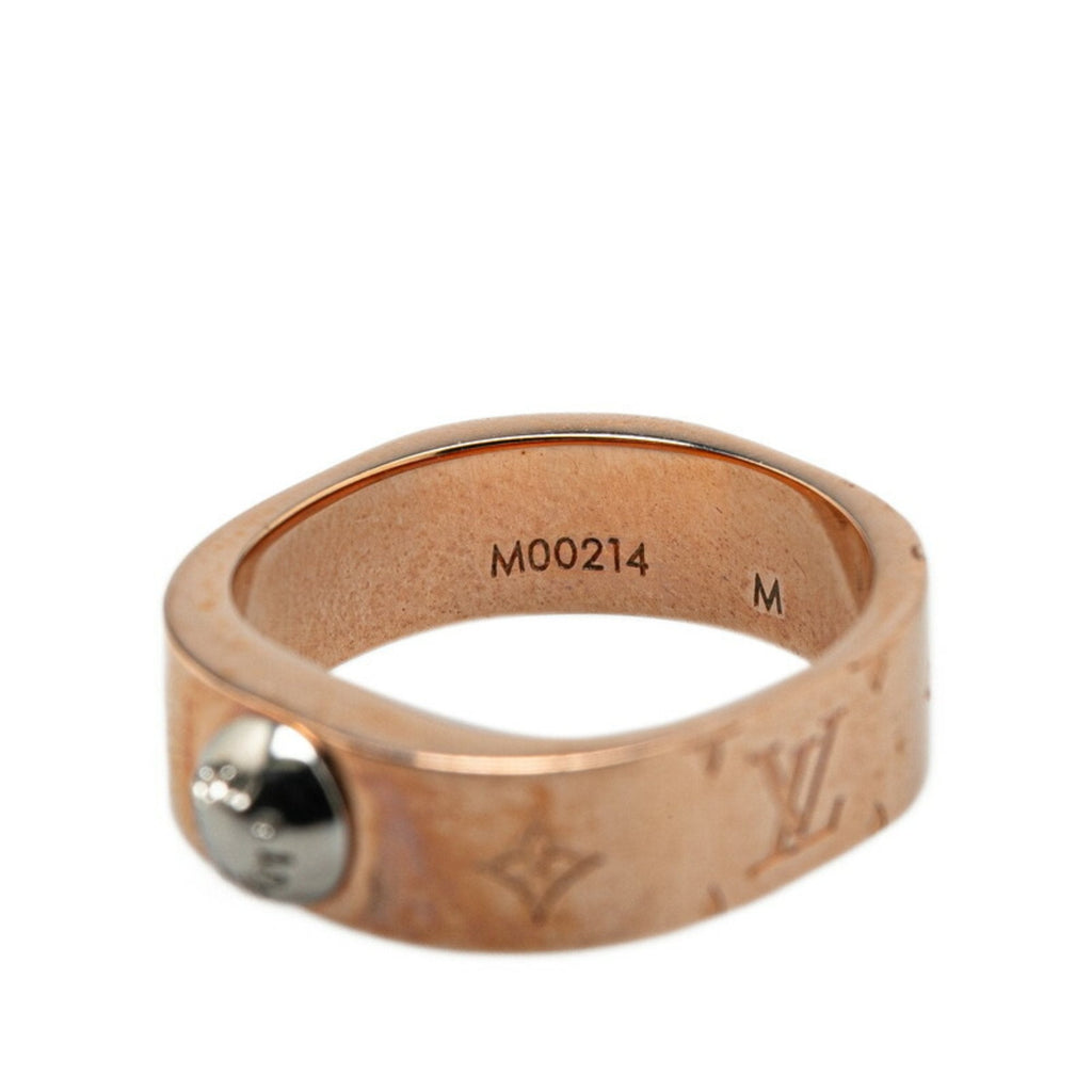Louis Vuitton Silver Pink Gold Gold Plating Metal Band Ring