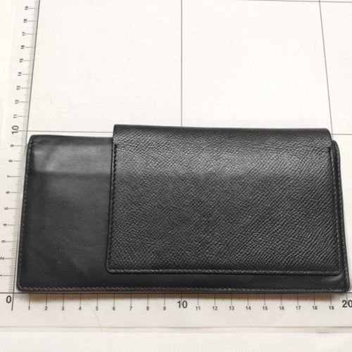 Balenciaga Black Leather Long Wallet (Bi-Fold)