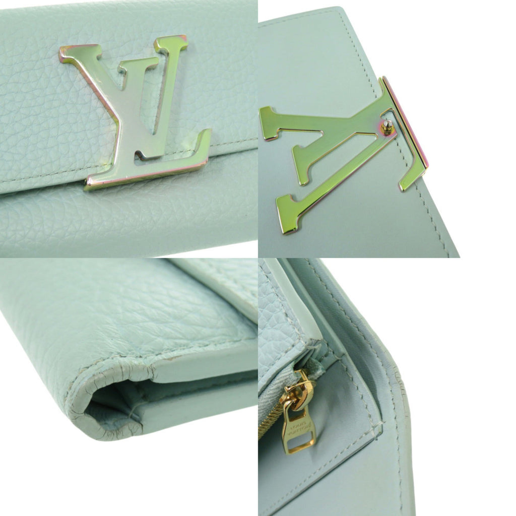 Louis Vuitton Blue Leather Wallet (Tri-Fold)
