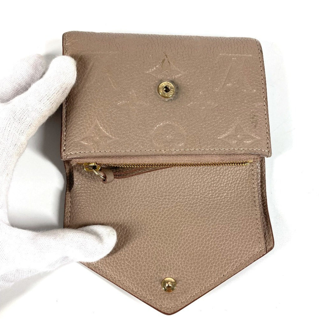 Louis Vuitton Beige Monogram Empreinte Wallet (Tri-Fold)