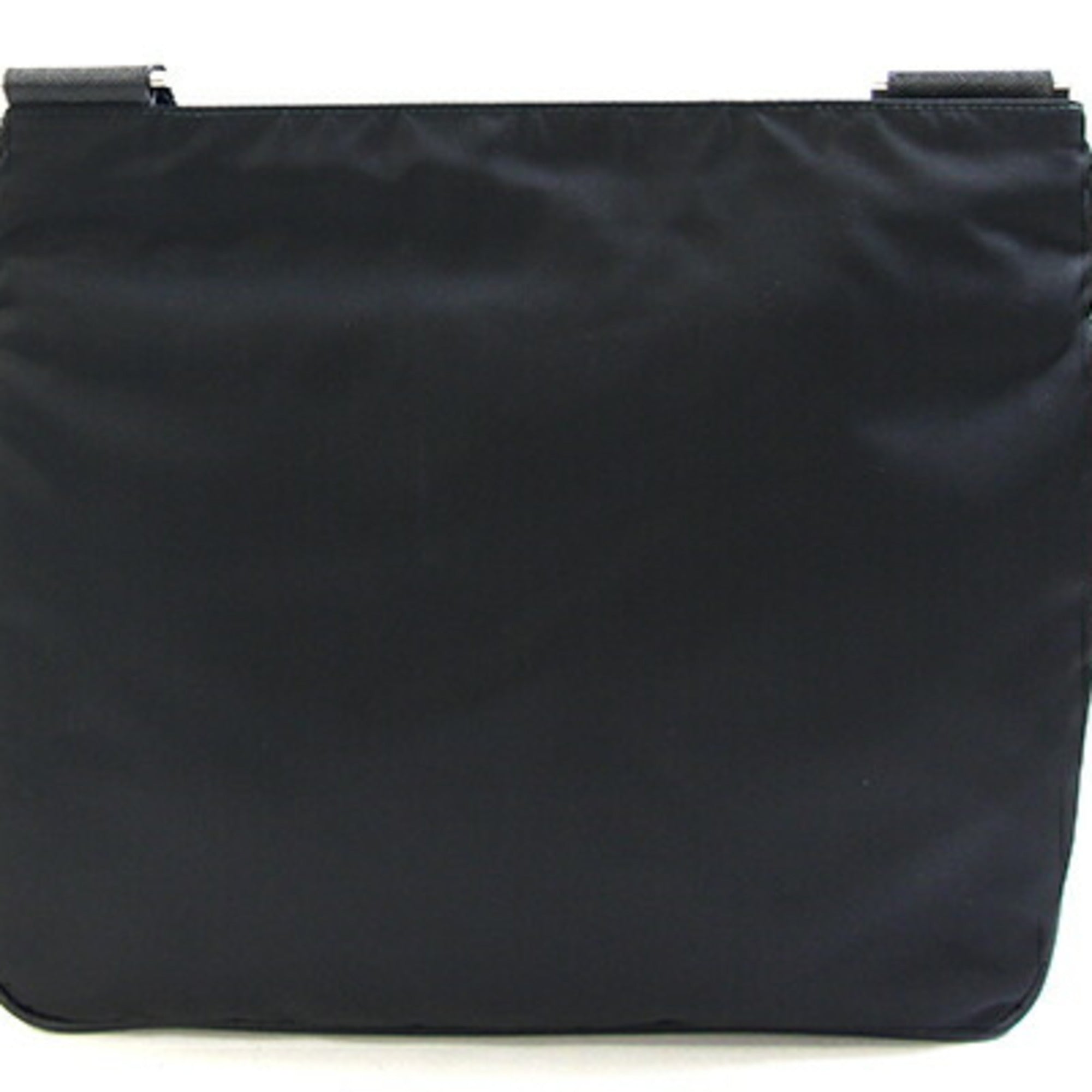 Prada Black Nylon Leather Shoulder Bag