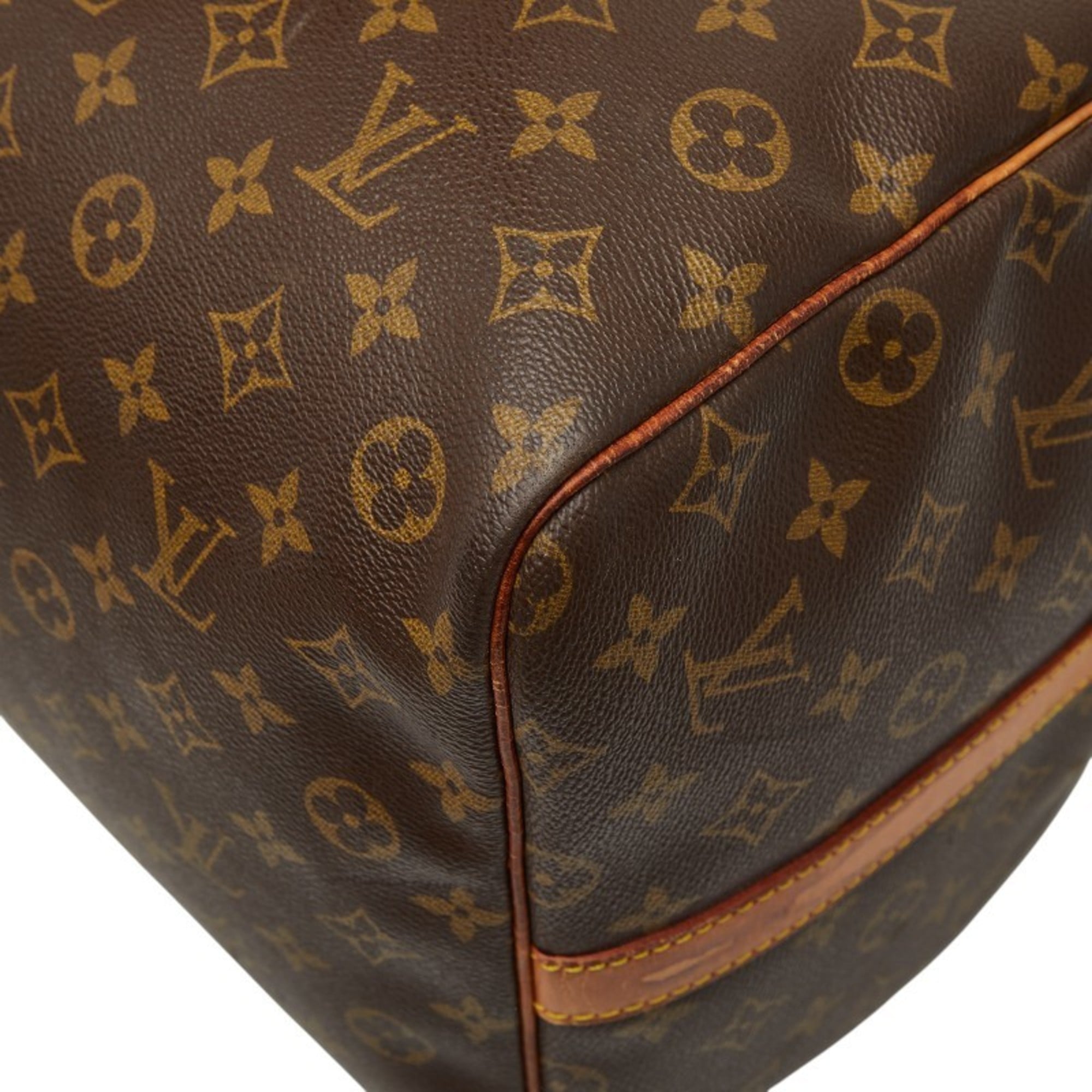 Louis Vuitton Brown Pvc Leather Boston Bag Shoulder Bag