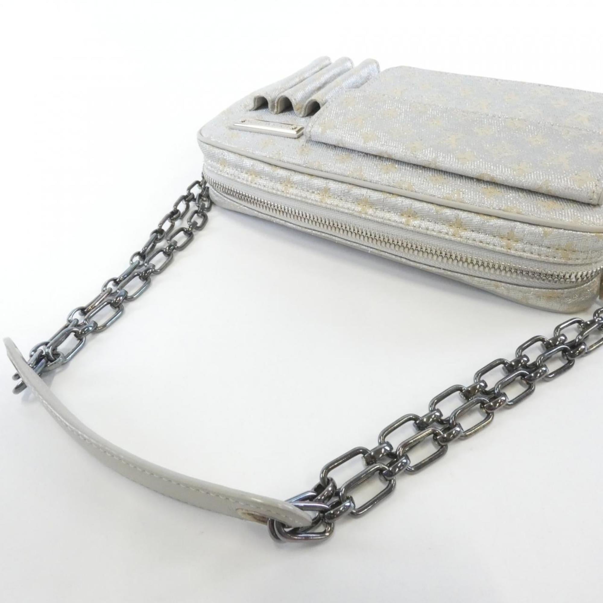 Louis Vuitton Silver Canvas Shoulder Bag