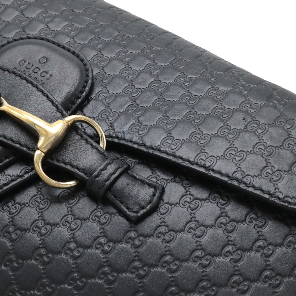 Gucci Microguccissima Black Micro Gg Leather Shoulder Bag (Pre-Owned)