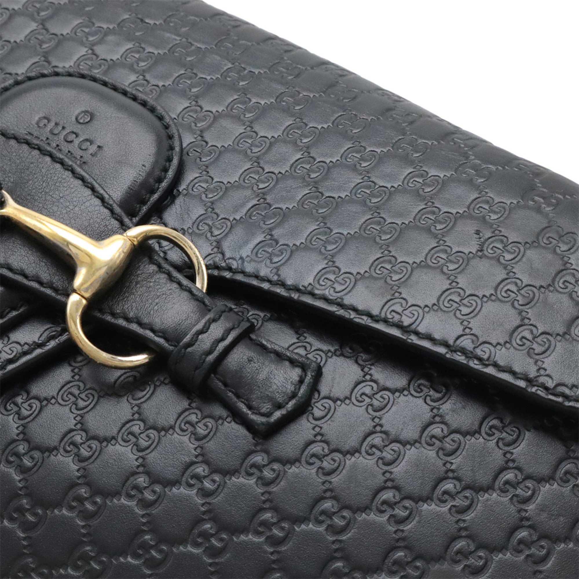 Gucci Microguccissima Black Micro Gg Leather Shoulder Bag (Pre-Owned)