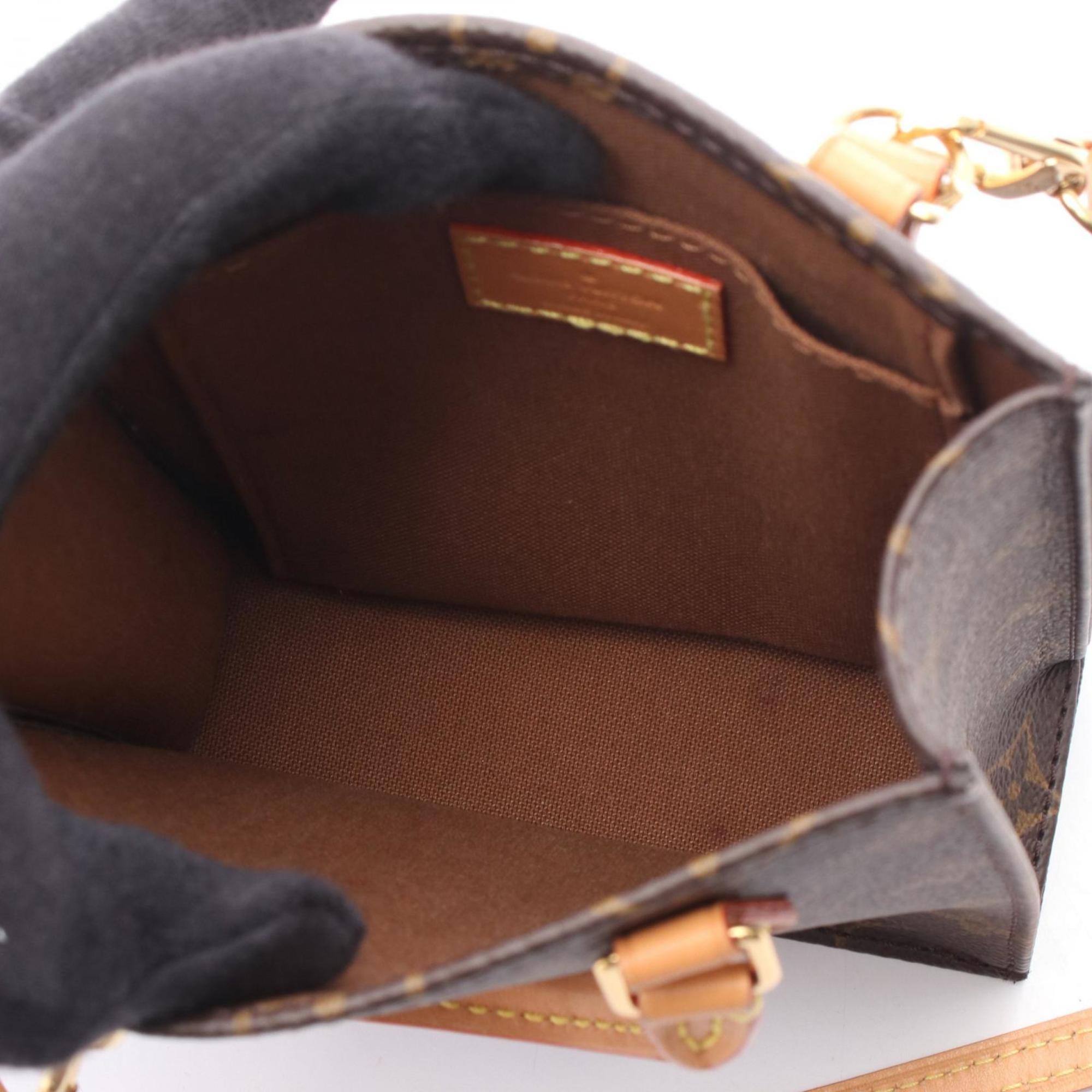 Louis Vuitton Brown Monogram Coated Canvas Leather Handbag