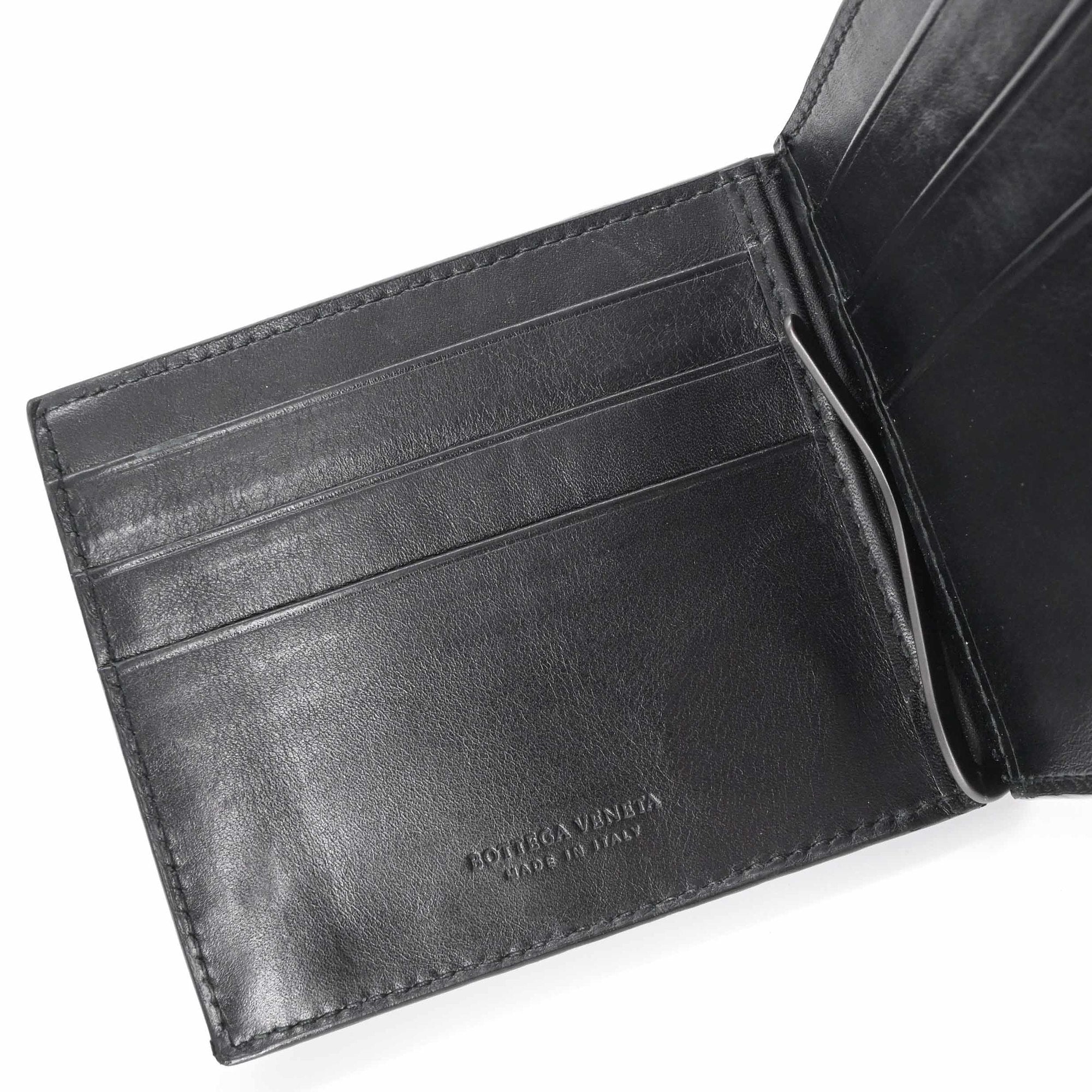 Bottega Veneta Intrecciato Black Money Clip