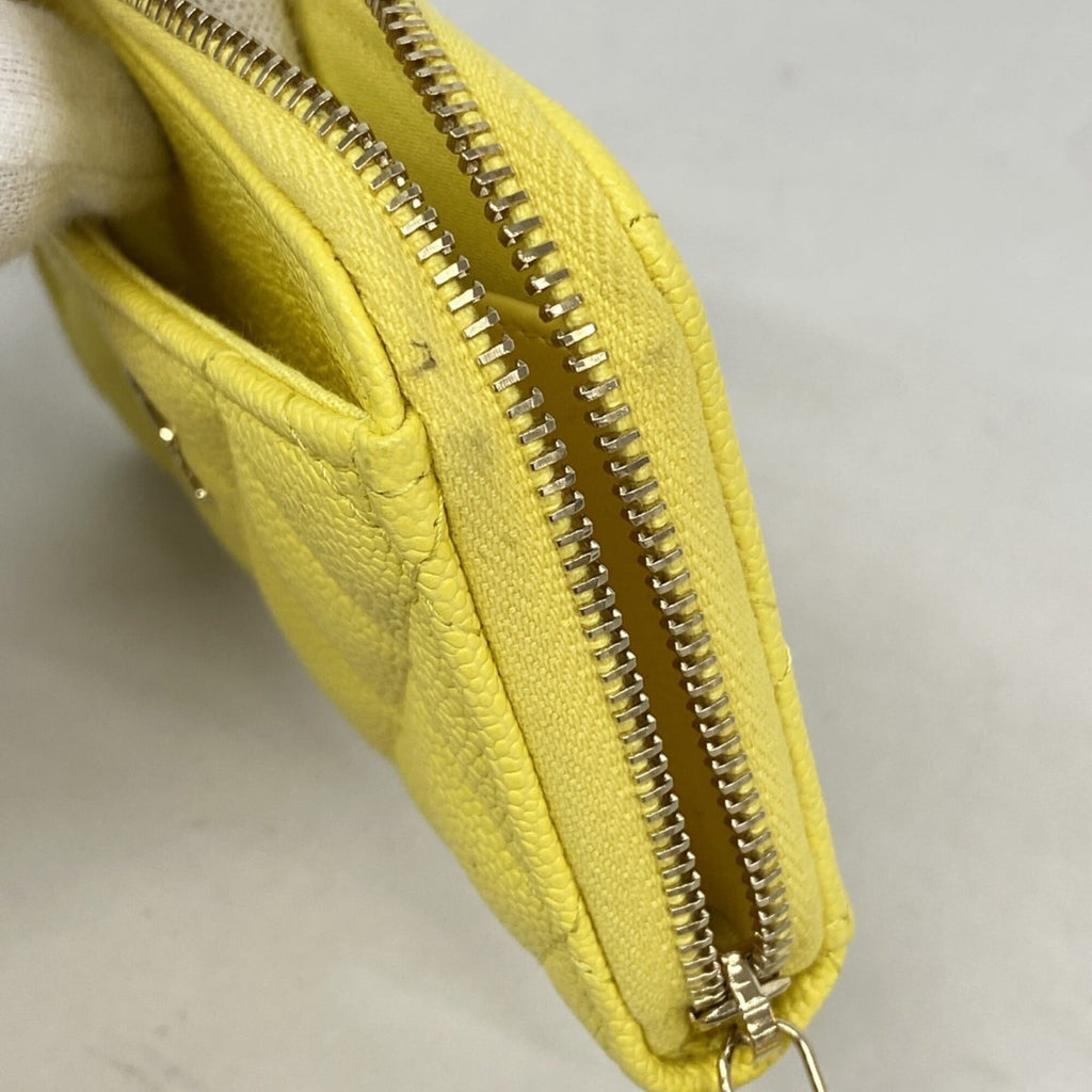 Chanel Yellow Grained Calfskin Coin Purse/Coin Case