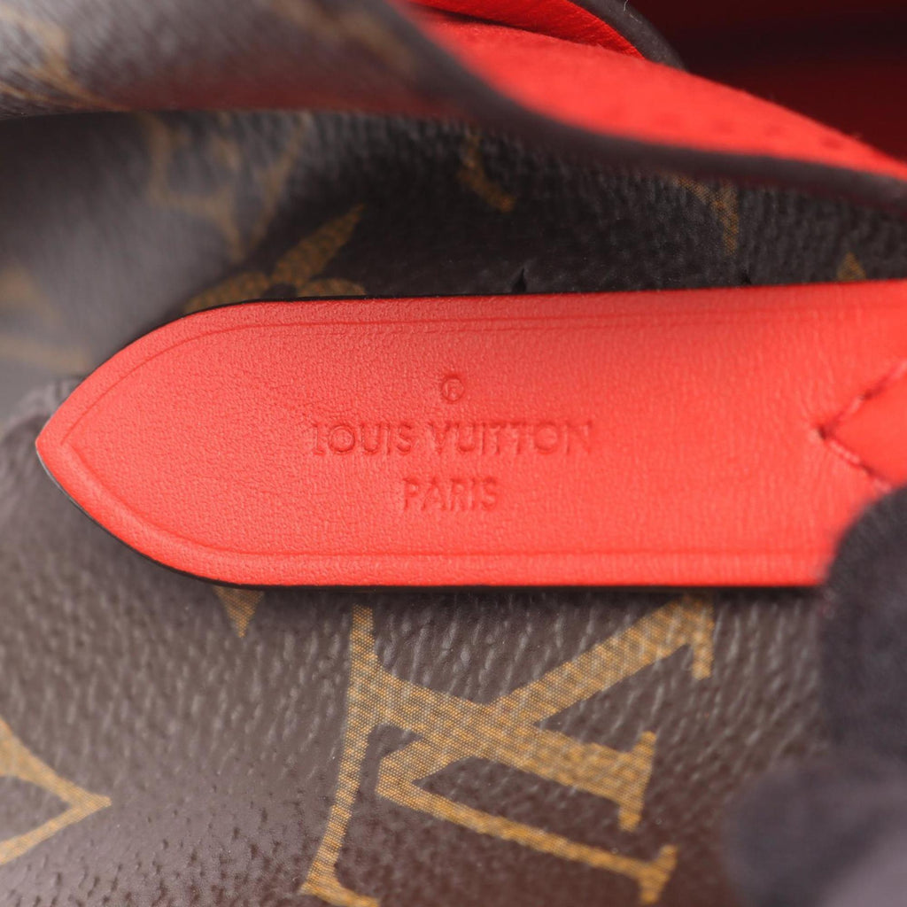 Louis Vuitton Brown Coquelicots Monogram Red Color Coated Canvas Leather Shoulder Bag