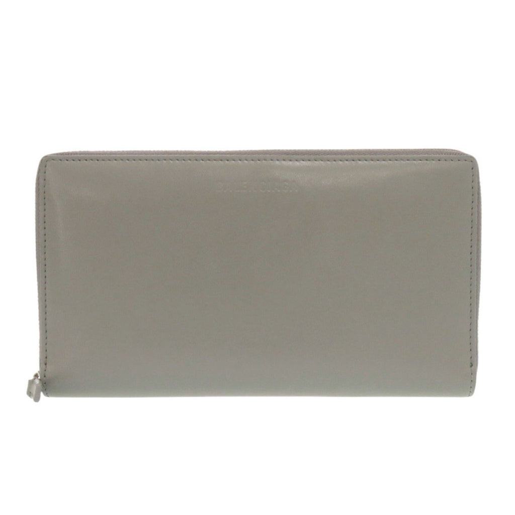 Balenciaga Gray Leather Long Wallet (Bi-Fold)