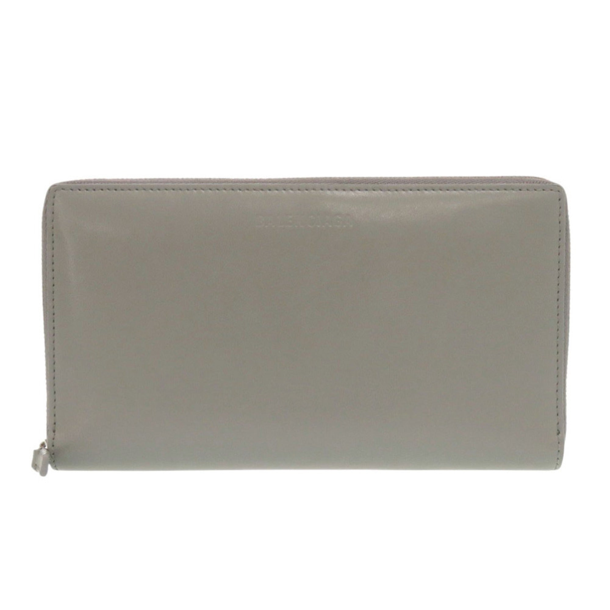 Balenciaga Gray Leather Long Wallet (Bi-Fold)