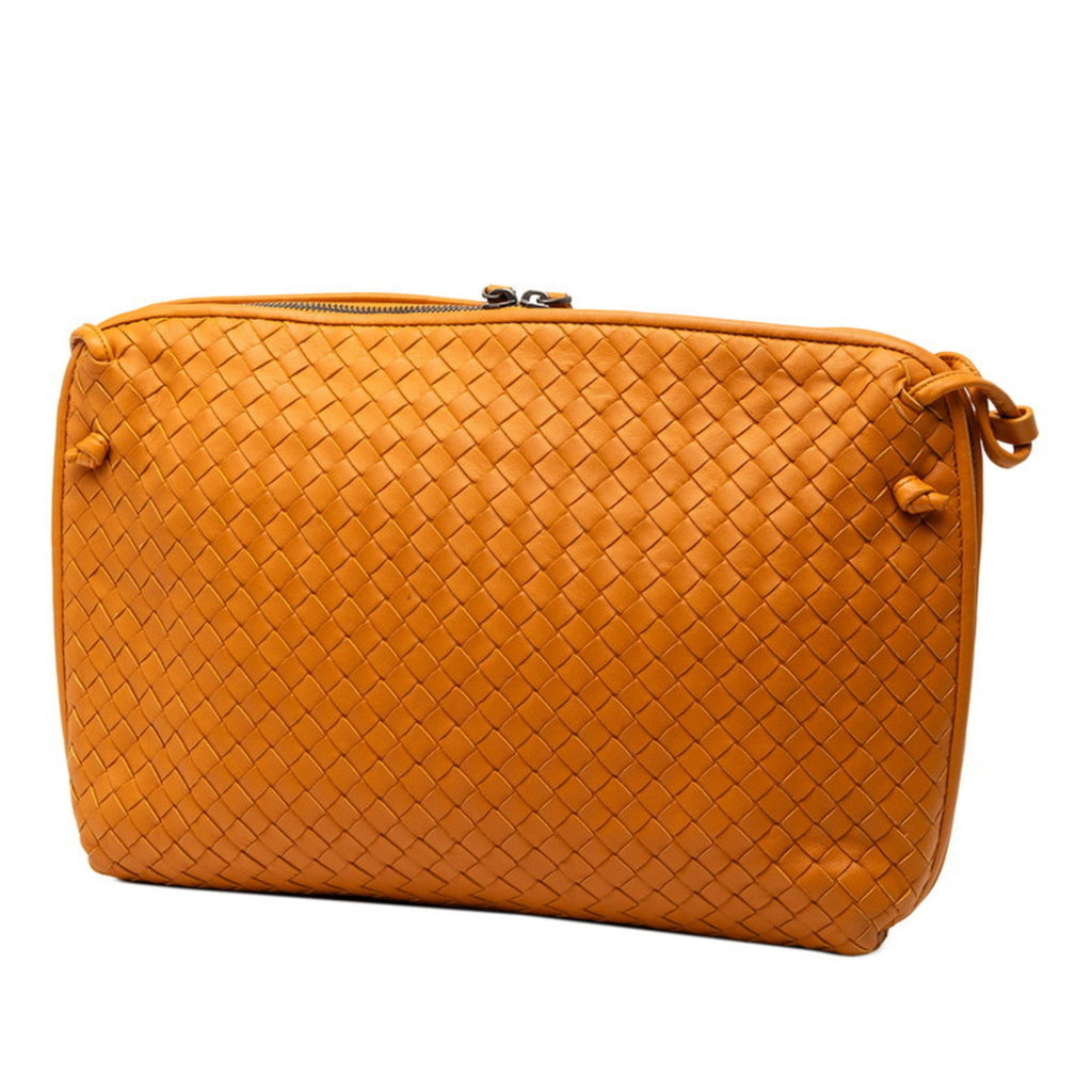 Bottega Veneta Orange Leather Shoulder Bag