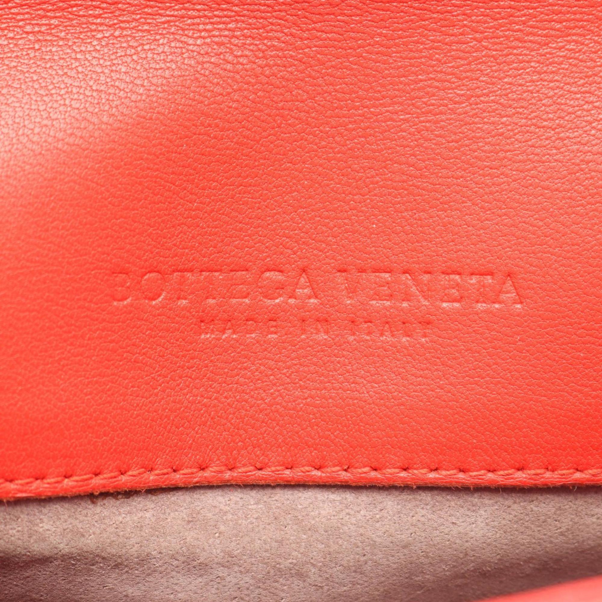 Bottega Veneta Red Color Leather Shoulder Bag