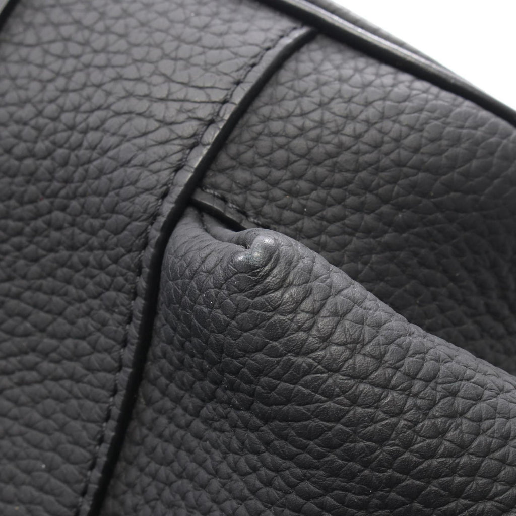Louis Vuitton Black Leather Tote Bag