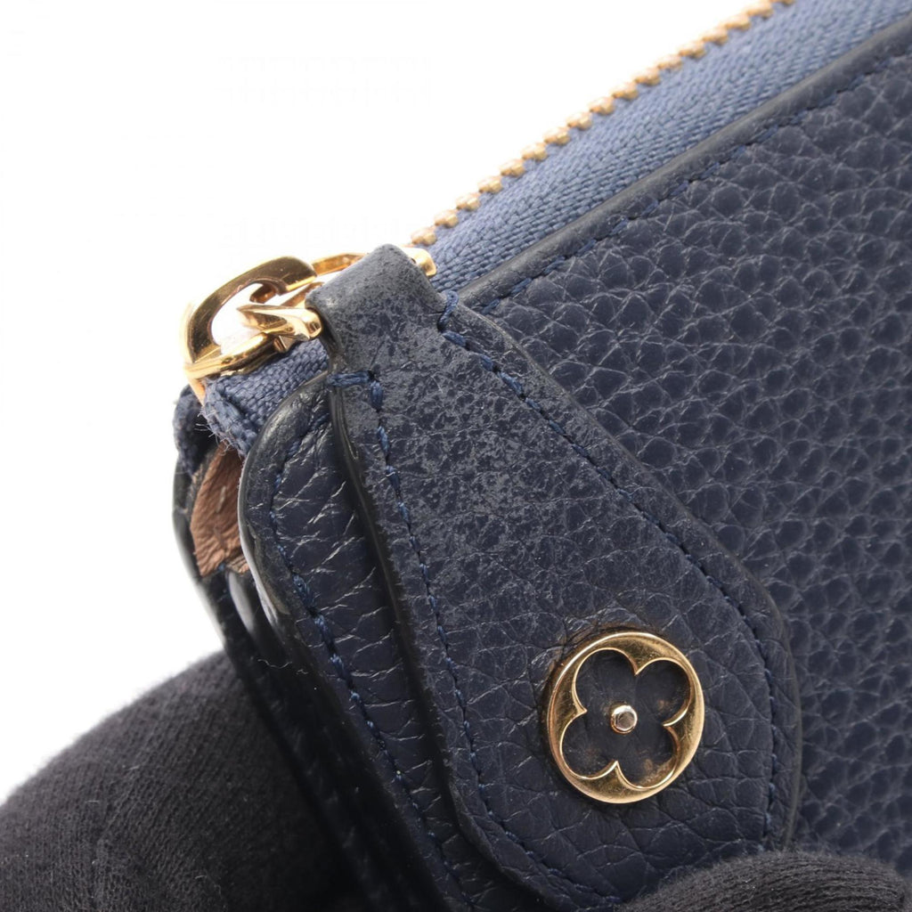 Louis Vuitton Navy Navy Blue Leather Long Wallet