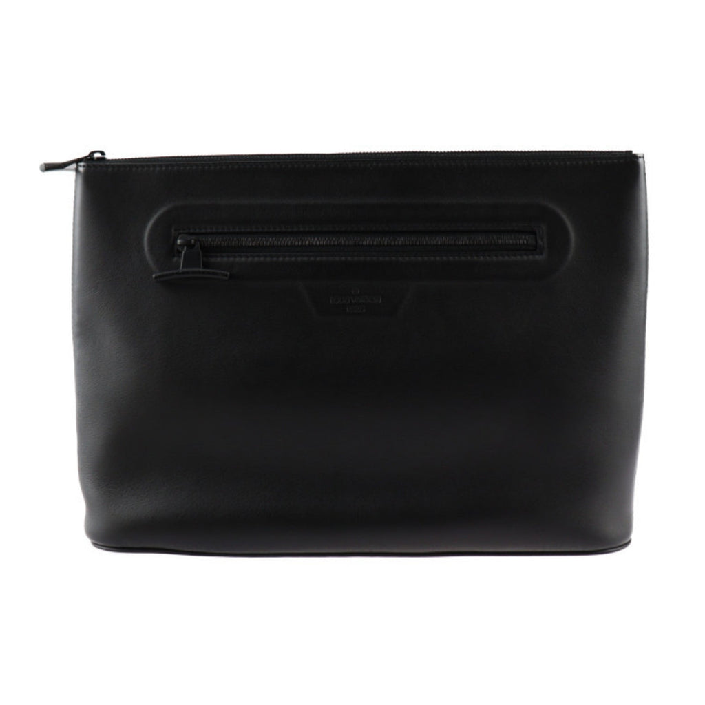 Louis Vuitton Black Leather Clutch Bag