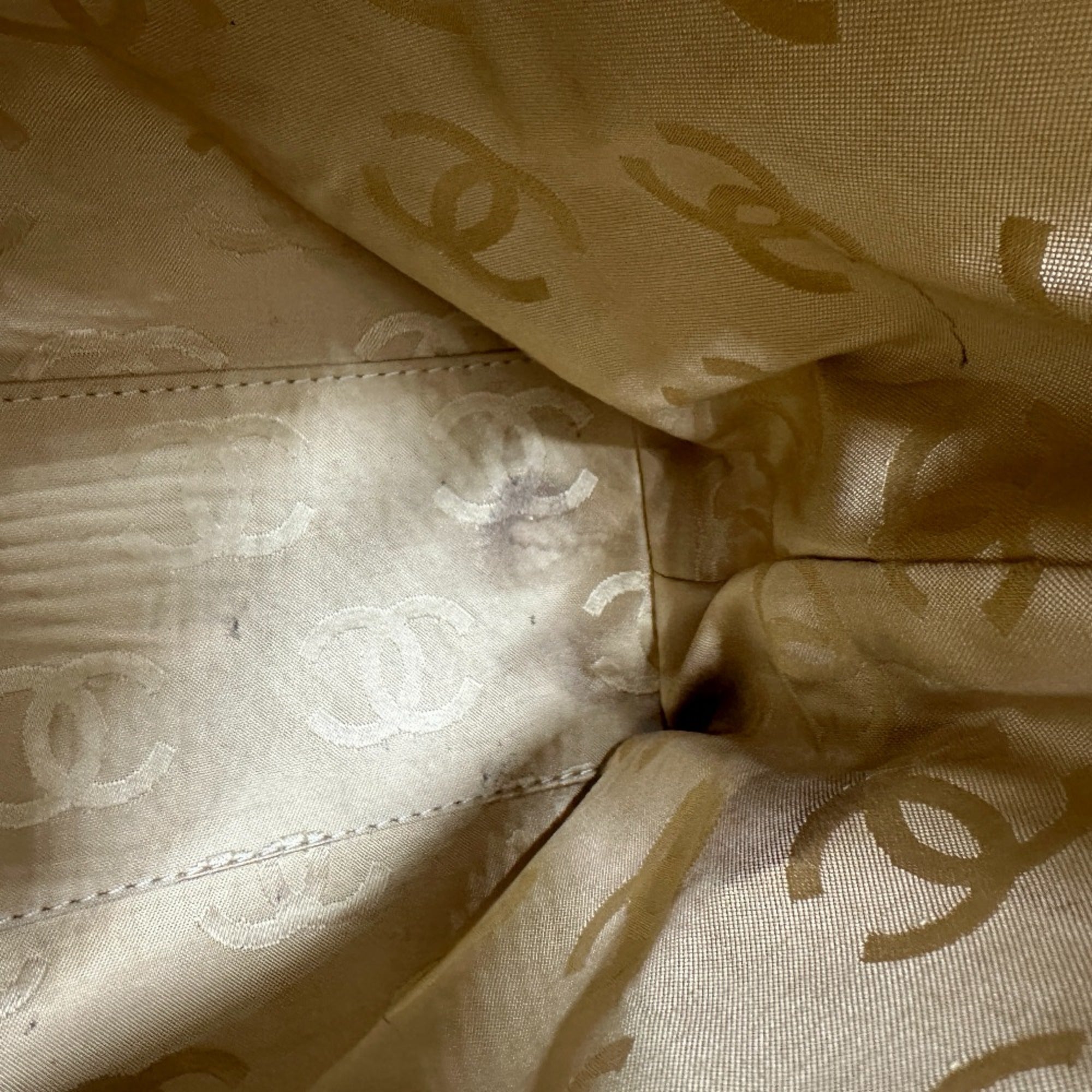 Chanel Beige Leather Tote Bag