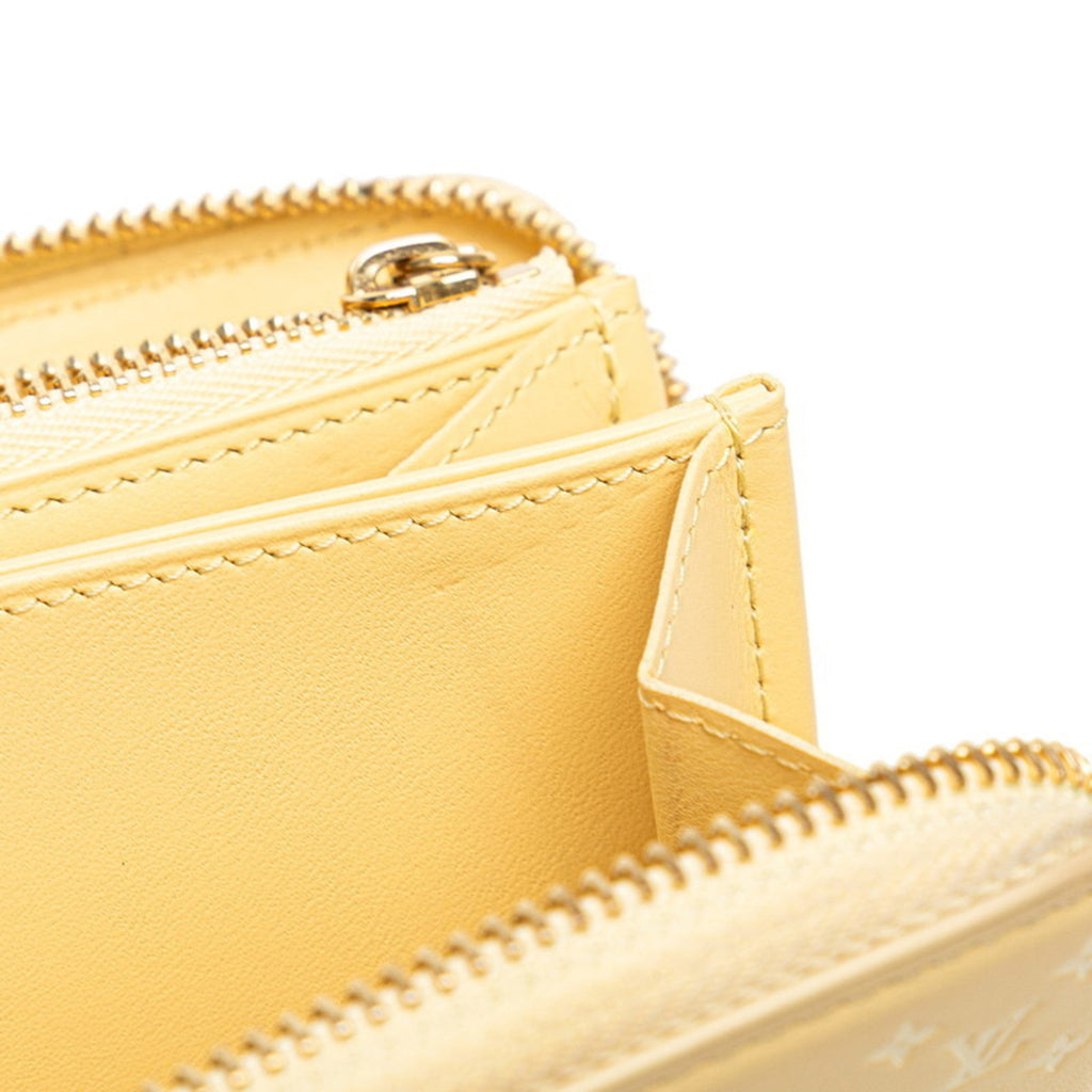 Louis Vuitton Yellow Leather Coin Purse/Coin Case
