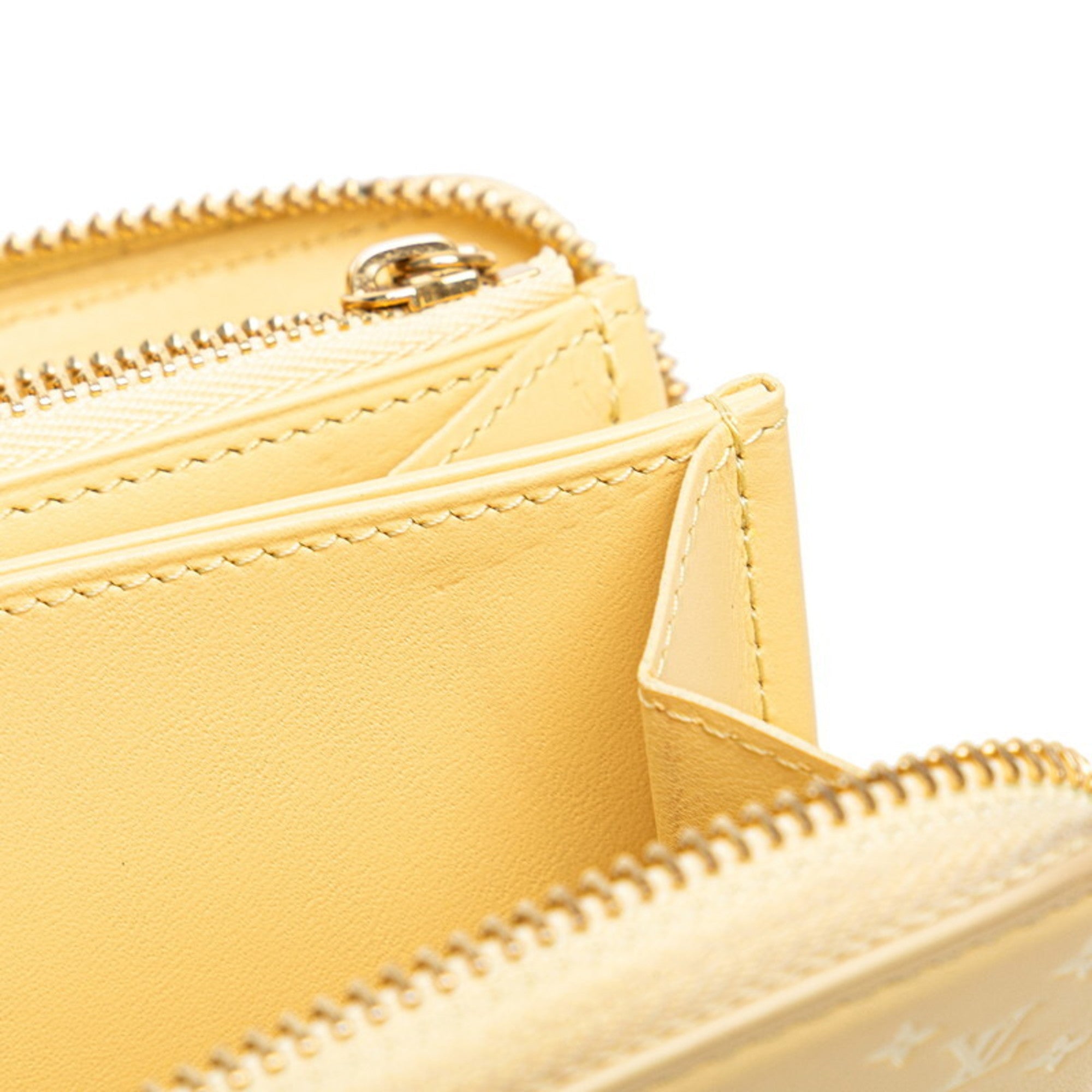 Louis Vuitton Yellow Leather Coin Purse/Coin Case